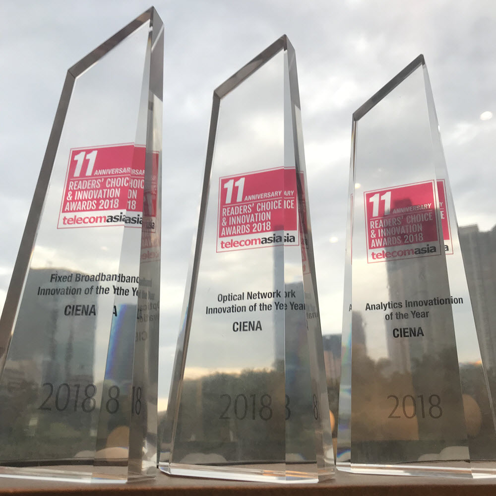 Awards Ciena won at TelecomAsia 2018