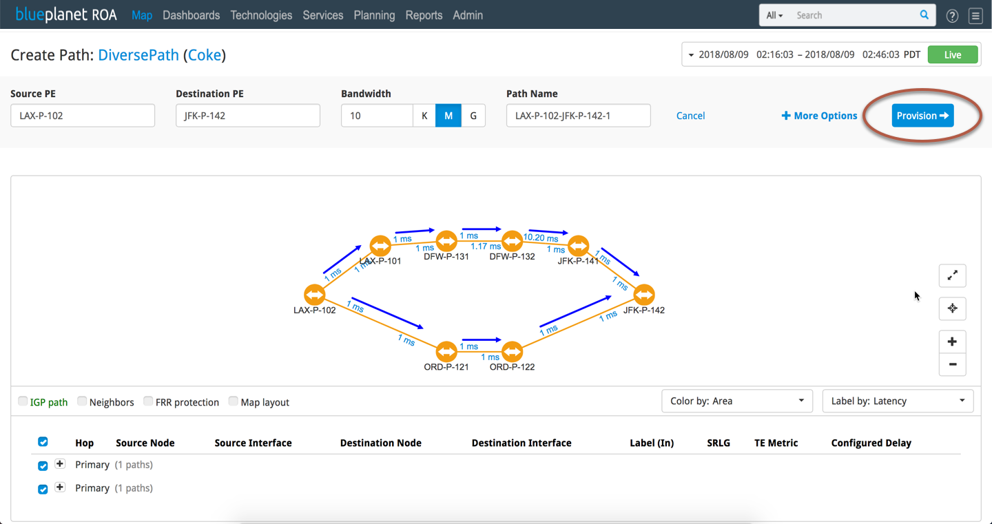 Explorer Path Provisioning Blue