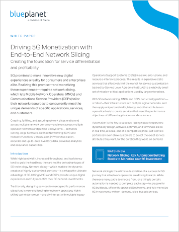 Driving 5G Monetization with End to End Network Slicing WP Thumbnail